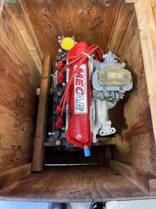 Second Mecar-built crossflow engine in its crate